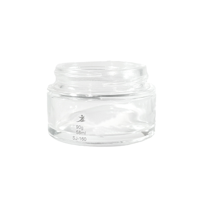Pot de crème transparent de 50 ml, bouteille d'emballage cosmétique de qualité supérieure