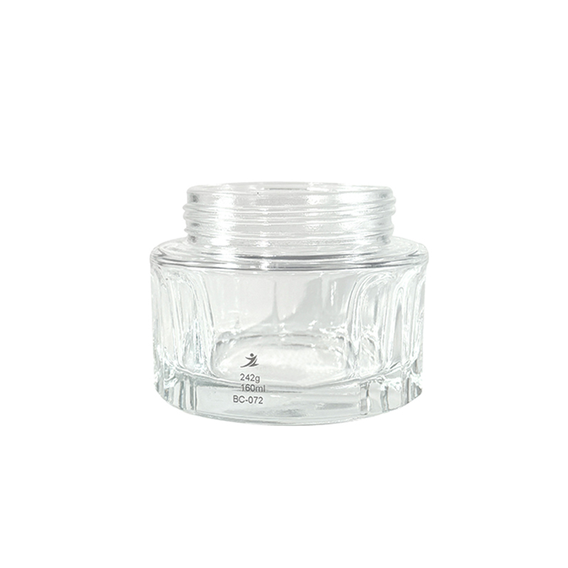 Pot de crème transparent de 50 ml, bouteille d'emballage cosmétique de qualité supérieure