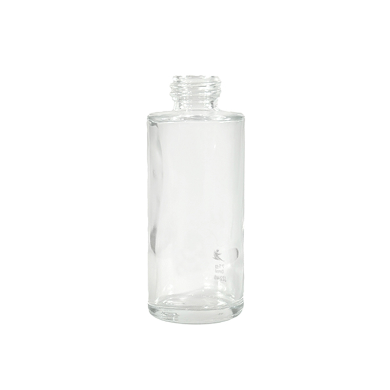 Flacon de lotion transparent à bouchon cylindrique long et à vis, léger, 108 ml