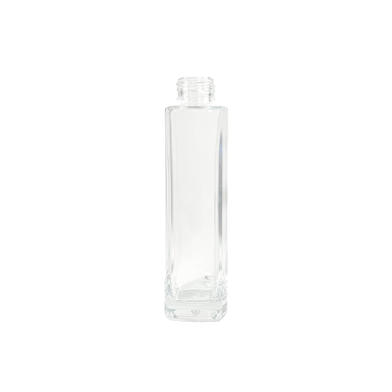Flacon de lotion transparent à bouchon cylindrique long et à vis, léger, 108 ml