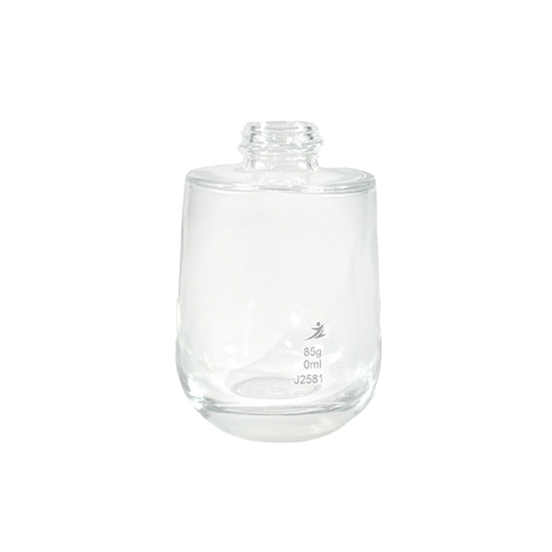 Bouteille de lotion transparente inversée en forme de poire J2514 de 46 ml avec un design moderne et simple