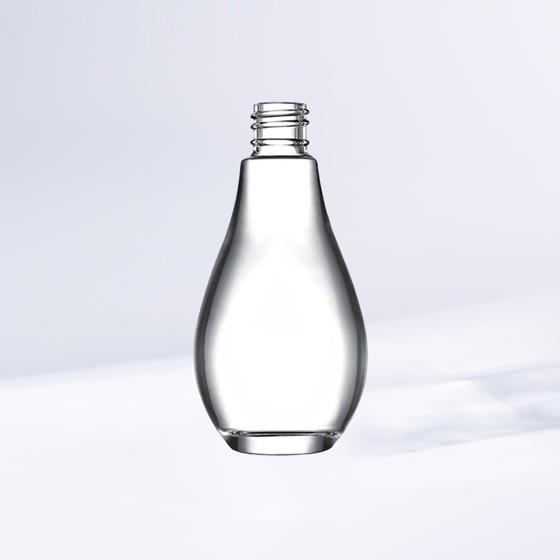 Bouteille de lotion transparente inversée en forme de poire J2514 de 46 ml avec un design moderne et simple
